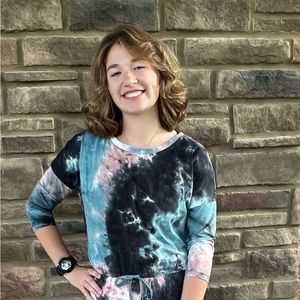 Umgee , Pink tie dye jumper. One piece jumper.